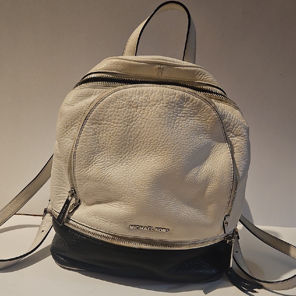 Michael Kors Two-Tone Leather Backpack